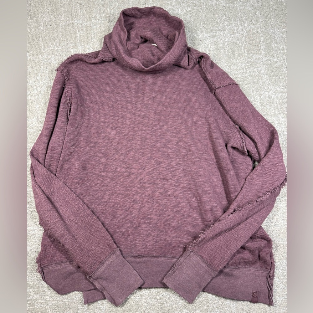 Free People Timmy Boxy Turtleneck Oversized Sweater Women Size XS